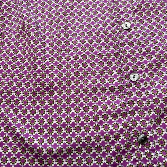 Charter Club Golf Collection Purple Pattern Sleeveless Button Up Blouse 10 - Picture 3 of 7